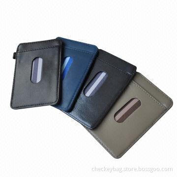 Leather Card Holder, Measures 10 x 7.5cm
